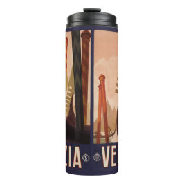 Venedig Venedig Italien Jahrgang Reisetrommel Thermosbecher
