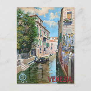 Venedig Venedig Italien, Vintage Travel Poster Postkarte