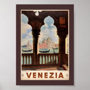Venedig Venezia Vintage Reiseplakat Restauriert Poster