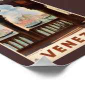 Venedig Venezia Vintage Reiseplakat Restauriert Poster (Ecke)