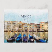 VENEDIG VENEZIA watercolor - Italien Reisen Souven Postkarte (Vorderseite)