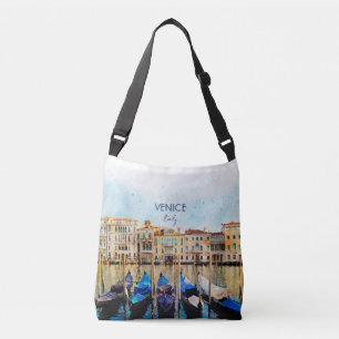 VENEDIG VENEZIA watercolor - Italien Reisen Souven Tragetaschen Mit Langen Trägern