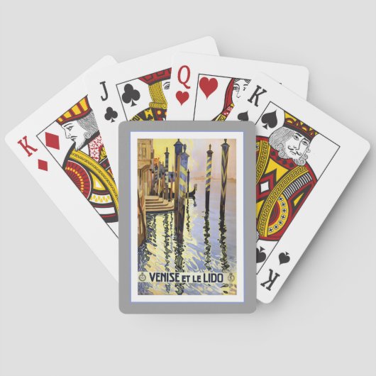 Venedig Venise Italien Vintage Spielkarten (Rückseite)