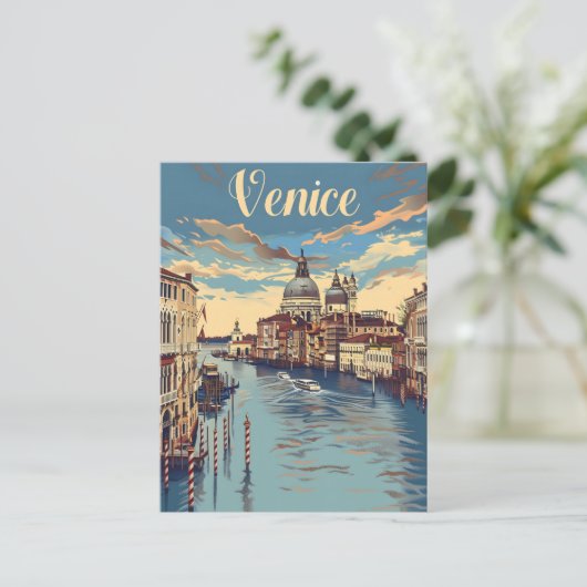 Venedig Vintag Postkarte (Stehend Vorderseite)