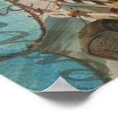 Venedig Vintag Trendy Italien Reiserollage Poster (Ecke)