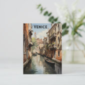 Venedig Vintage Postkarte (Stehend Vorderseite)