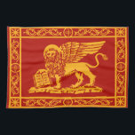 Venedig-Wappen Handtuch<br><div class="desc">Das venezianische Wappen,  gelegen im Hauptbereich der Flagge von Venedig-Republik,  kennzeichnet den winged Löwe des Heiligen Kennzeichens.</div>