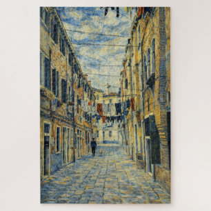 Venedig Wäschestraße Van Gogh Stil Kunstpuzzle Puzzle
