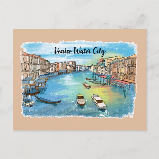 Venedig Wasserstadt Rom Postkarte (Vorderseite)