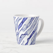 Venen aus blau-weißem Marmor Latte-Tasse Milchtasse (Rechte Ecke)