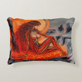 "Venen des Vulkans" - Vulkanerportrait Dekokissen