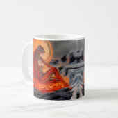 "Venen des Vulkans" - Vulkanerportrait Kaffeetasse (Vorderseite Links)