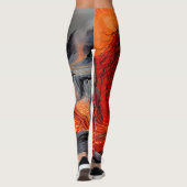 "Venen des Vulkans" - Vulkanerportrait Leggings (Rückseite)