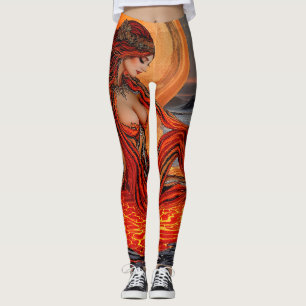 "Venen des Vulkans" - Vulkanerportrait Leggings