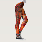 "Venen des Vulkans" - Vulkanerportrait Leggings (Rechts)