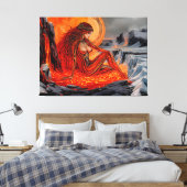 "Venen des Vulkans" - Vulkanerportrait Leinwanddruck (Insitu (Schlafzimmer))