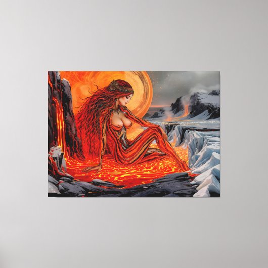 "Venen des Vulkans" - Vulkanerportrait Leinwanddruck (Vorderseite)