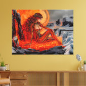 "Venen des Vulkans" - Vulkanerportrait Leinwanddruck (Insitu (Wohnzimmer))