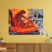 "Venen des Vulkans" - Vulkanerportrait Leinwanddruck (Insitu (Wohnzimmer))