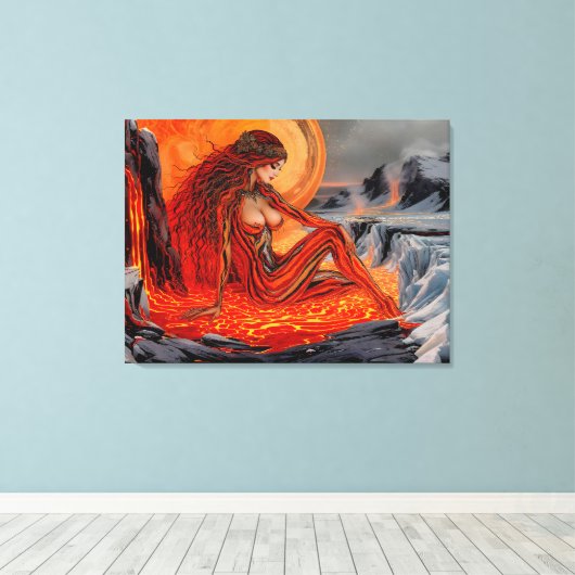 "Venen des Vulkans" - Vulkanerportrait Leinwanddruck (Insitu (Holzboden))