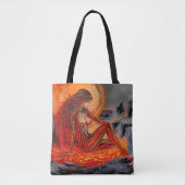 "Venen des Vulkans" - Vulkanerportrait Tasche (Vorderseite)