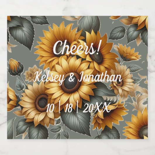 Venenblume Schaumweinetikett (Einzelnes Label)