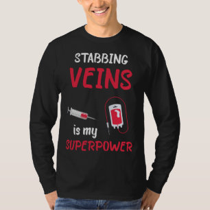 Venenstich Spritze Phlebotomist Medizinisch Medizi T-Shirt