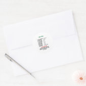 Venenzahlen Runder Aufkleber (Umschlag)