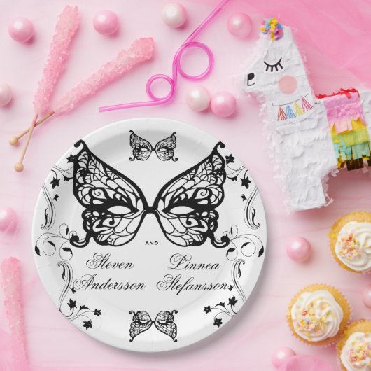 Venetia Carnivale Masque Viktorianischer Verzierte Pappteller (Party)