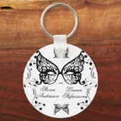 Venetia Carnivale Masque Viktorianischer Verzierte Schlüsselanhänger (Vorderseite)