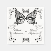 Venetia Carnivale Masque Viktorianischer Verzierte Serviette (Vorderseite)