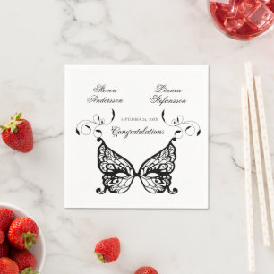 Venetia Carnivale Masque Viktorianischer Verzierte Serviette