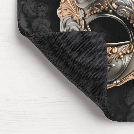 Venetian Ball Mask in Silver Mousepad (Ecke)