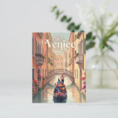 Venetian Gondola Ride Italy Postkarte (Stehend Vorderseite)