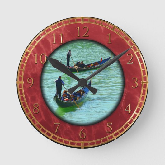 Venetian gondoliers runde wanduhr (Vorderseite)