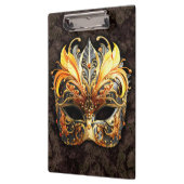 Venetian Masquerade Golden Mask Klemmbrett (Links)