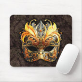 Venetian Masquerade Golden Mask Mousepad (Mit Mouse)