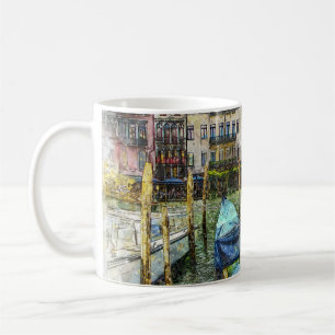 Venetianische Gondelmalerei-Szene Kaffeetasse