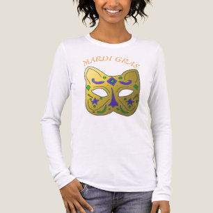 Venetianische Katzenmaske Mardi Gras Tri-Blend Shirt