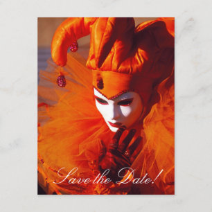 Venetianische Masken Save-the-Date Karten