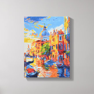 Venetianischer Kanal bei Sonnenuntergang  Leinwanddruck