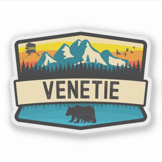Venetie, Alaska Aufkleber (Vorderseite)