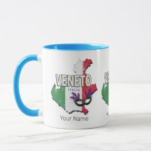 Veneto Italien Retro-Regionskarte Vintage-Souvenir Tasse