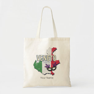 Veneto Italien Retro-Regionskarte Vintage-Souvenir Tragetasche