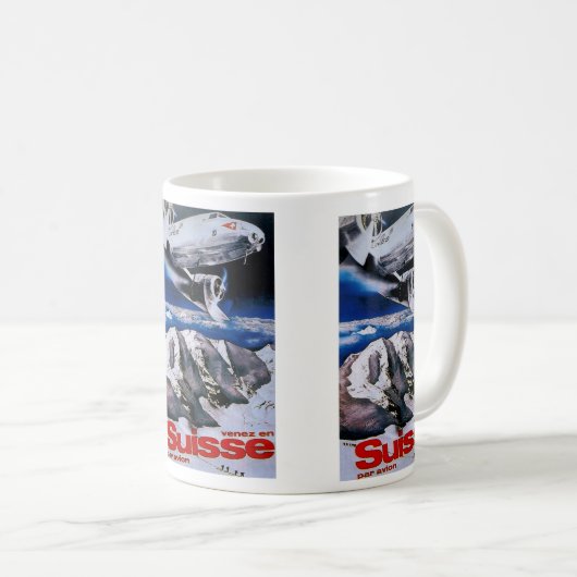 Venez en Suisse ~ Kommen Sie zur Schweiz Kaffeetasse (VorderseiteRechts)