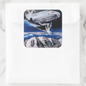 Venez en Suisse ~ Kommen Sie zur Schweiz Quadratischer Aufkleber (Tasche)