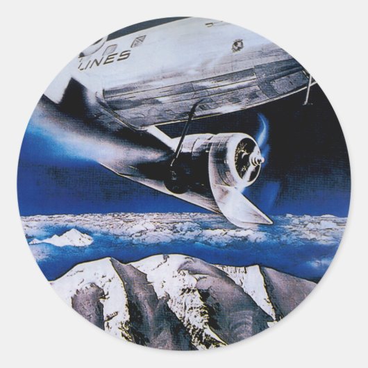 Venez en Suisse ~ Kommen Sie zur Schweiz Runder Aufkleber (Vorderseite)