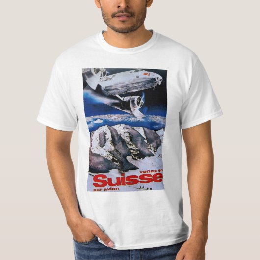Venez en Suisse ~ Kommen Sie zur Schweiz T-Shirt (Vorderseite)