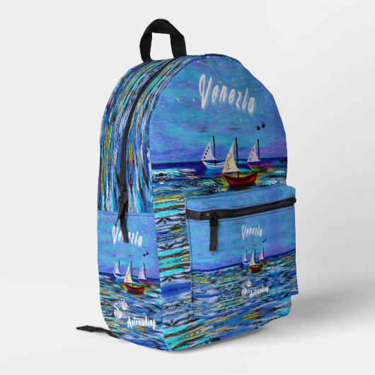 Venezia Bedruckter Rucksack (Rückseitige Ecke links)
