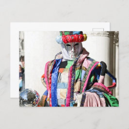 Venezia Carnivale Spektakuläre Farben Postkarte